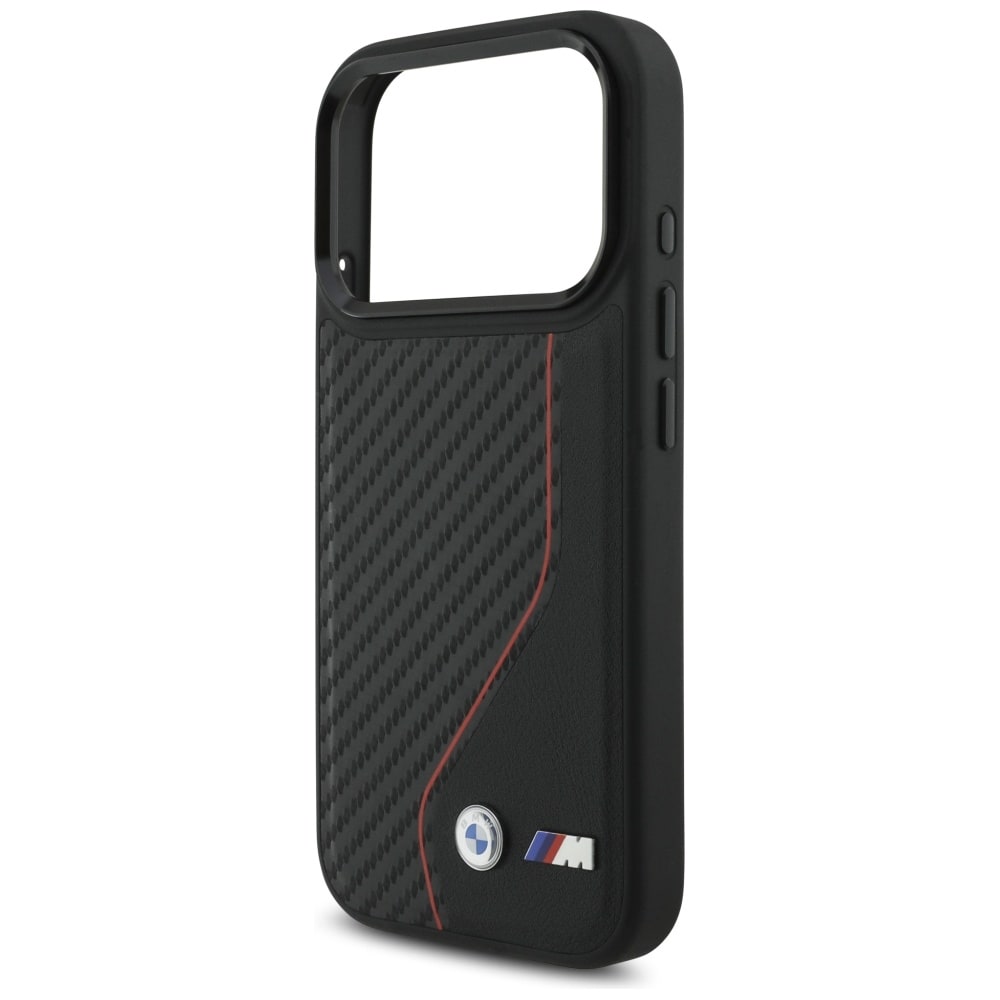 BMW M Carbon Line & Logo MagSafe-etui til iPhone 17 Pro - Rød