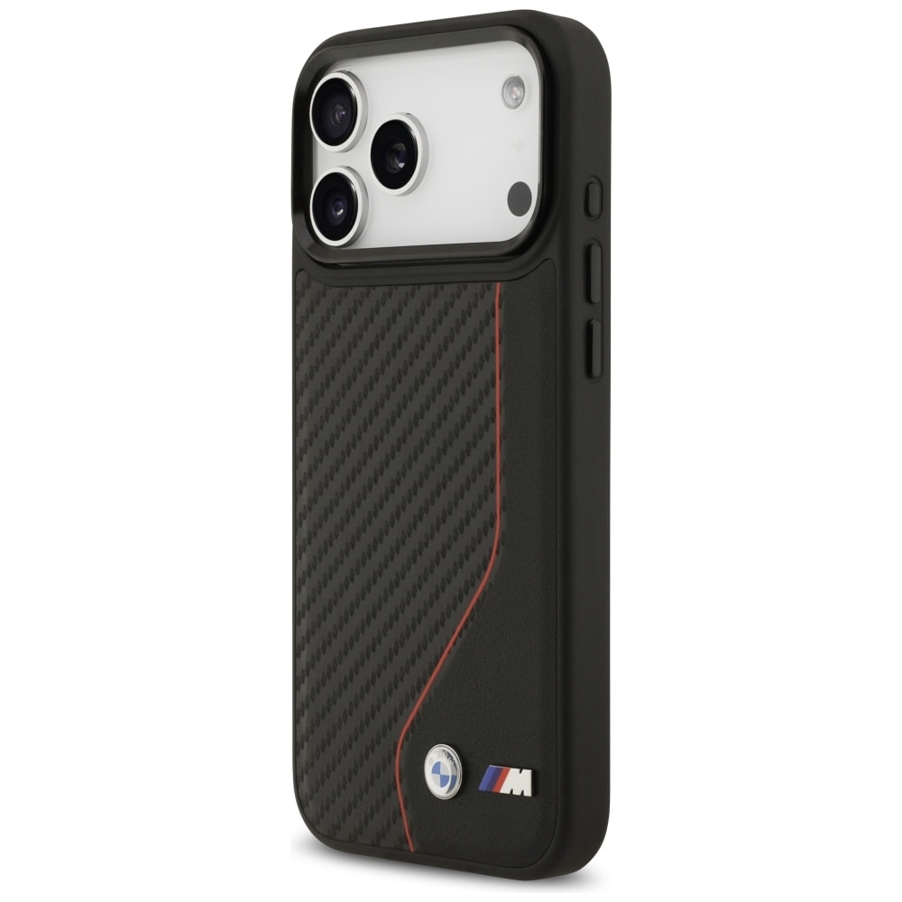 BMW M Carbon Line & Logo MagSafe-etui til iPhone 17 Pro Max - Rød