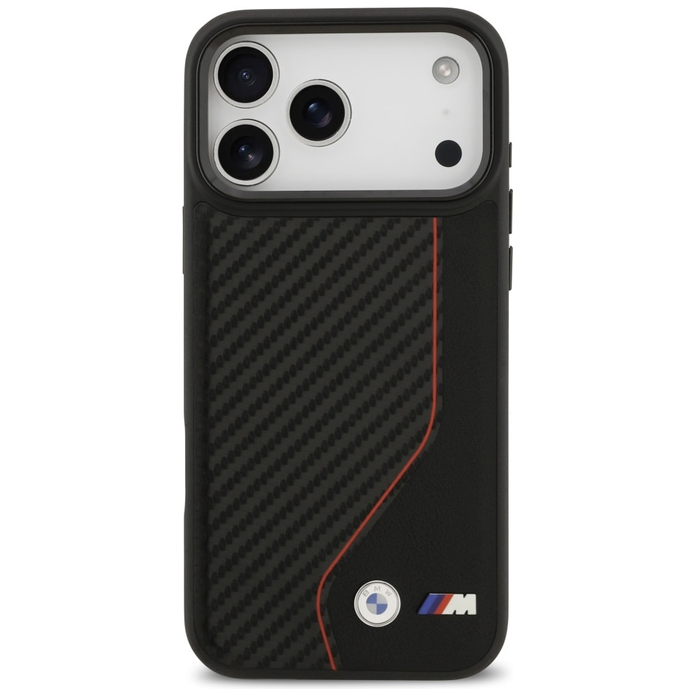 BMW M Carbon Line & Logo MagSafe-etui til iPhone 17 Pro Max - Rød