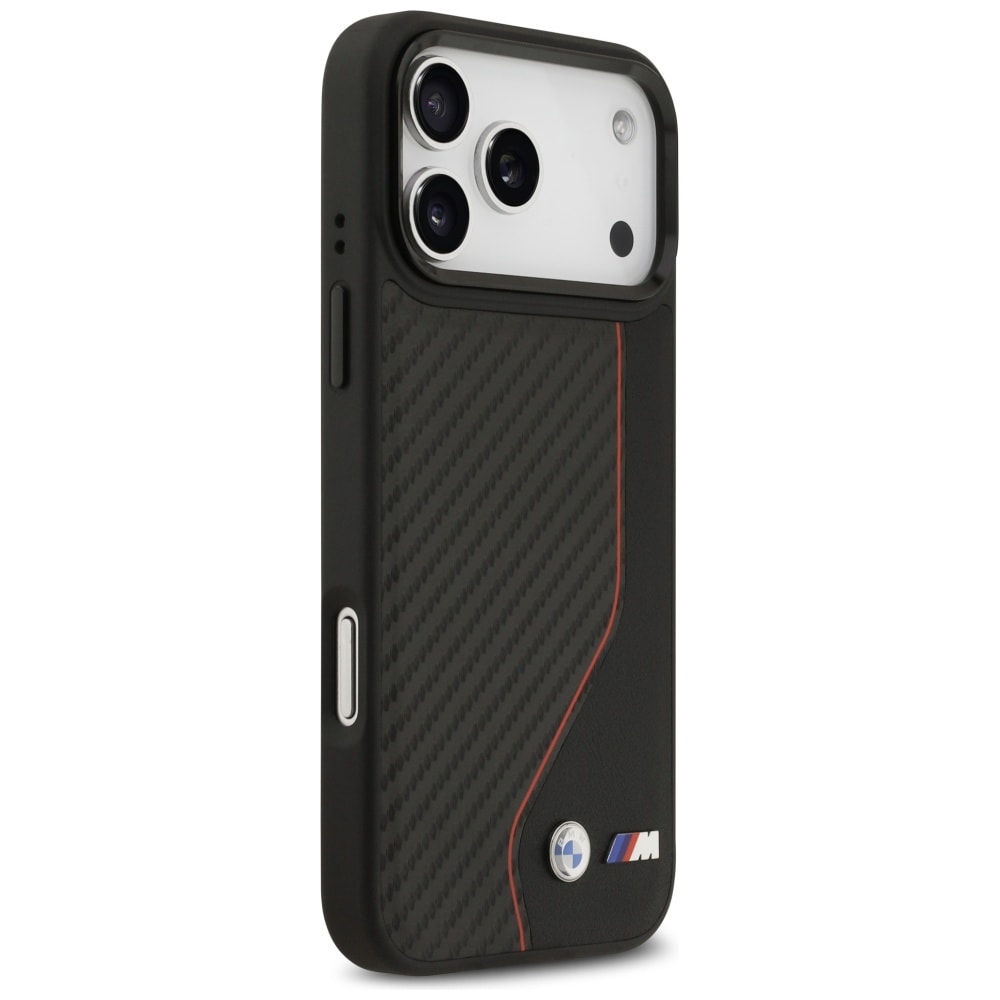BMW M Carbon Line & Logo MagSafe-etui til iPhone 17 Pro Max - Rød