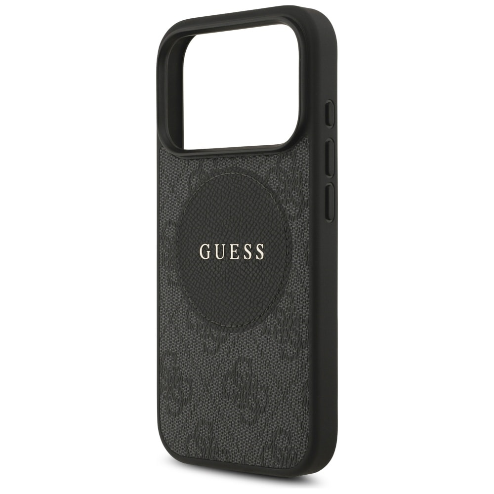 Guess 4G Circle Classic MagSafe-etui med logo til iPhone 17 Pro - sort