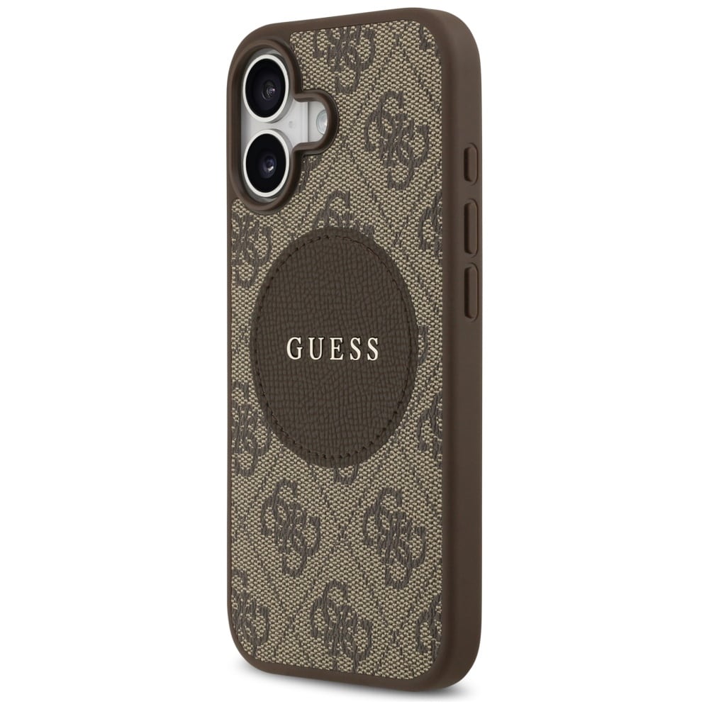 Guess 4G Circle Classic Logo MagSafe-etui til iPhone 17 - brun