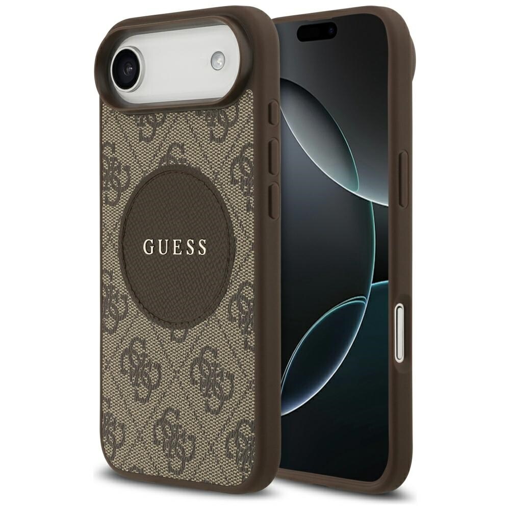 Guess 4G Circle Classic Logo MagSafe-fodral för iPhone Air - brunt