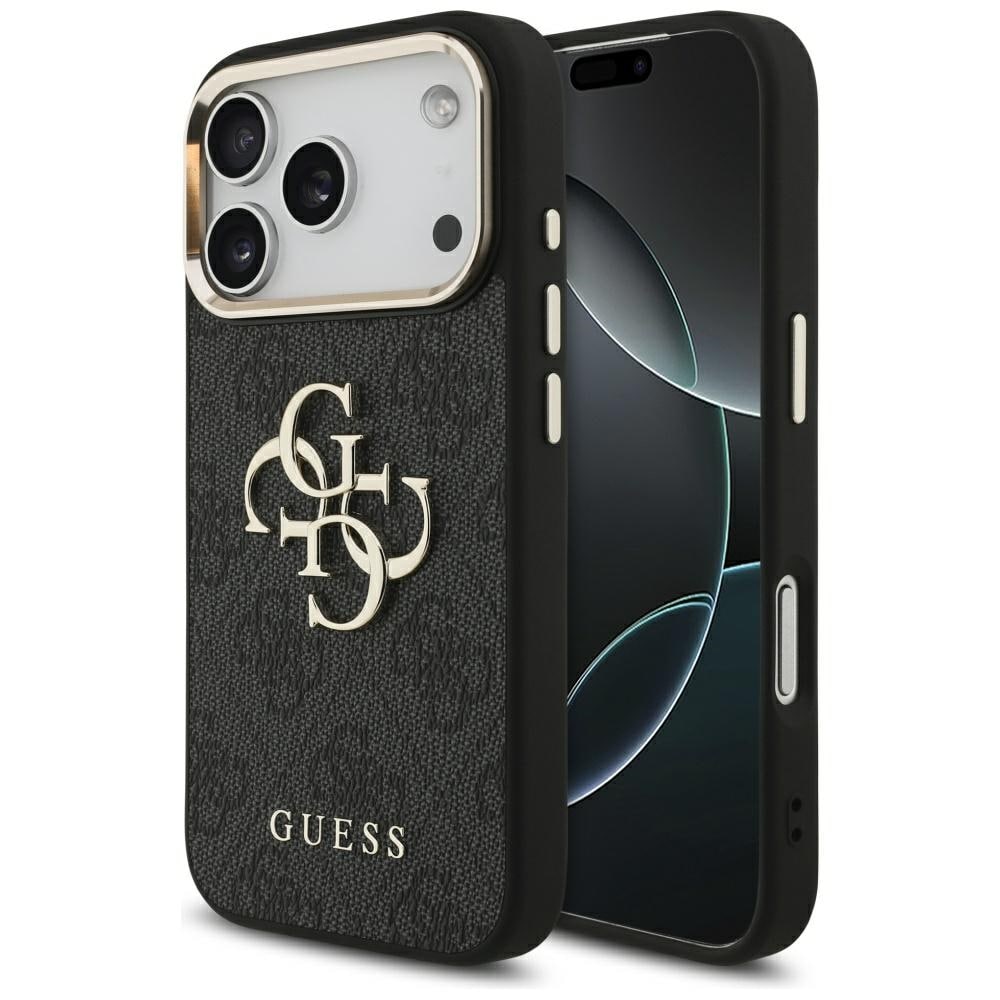 Guess 4G Big 4G Classic Logo Fodral för iPhone 17 Pro - Svart och guld
