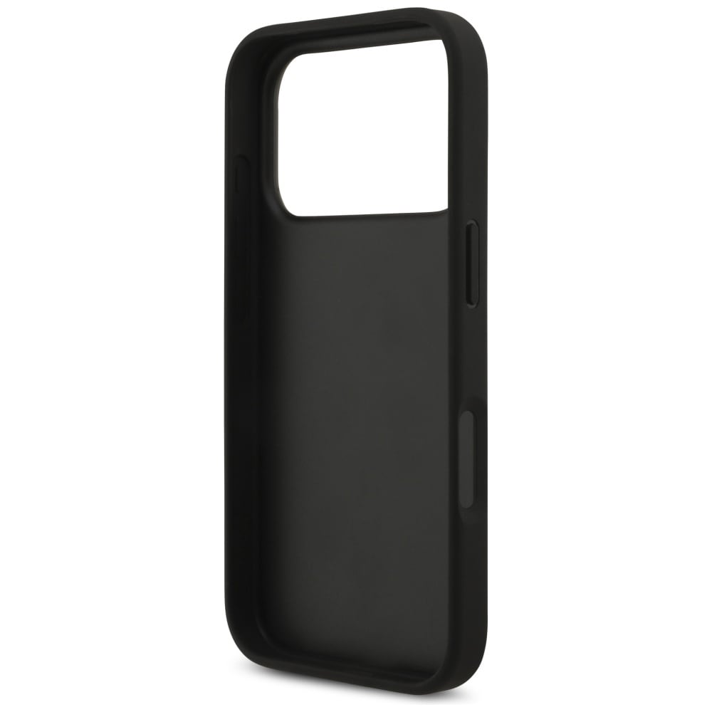 Guess Grained Big 4G & Classic Logo etui til iPhone 17 Pro - sort
