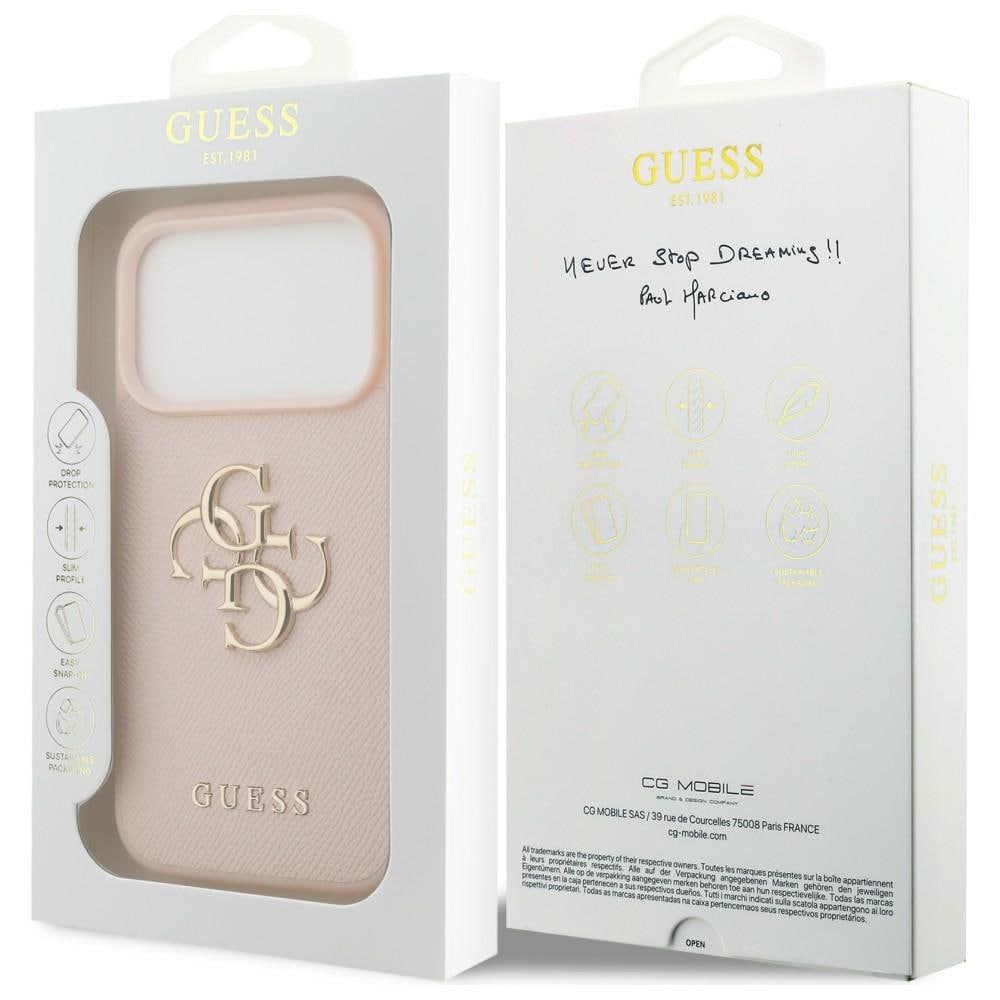 Guess Kornet Big 4G & Classic Logo iPhone 17 Pro-etui - Pink