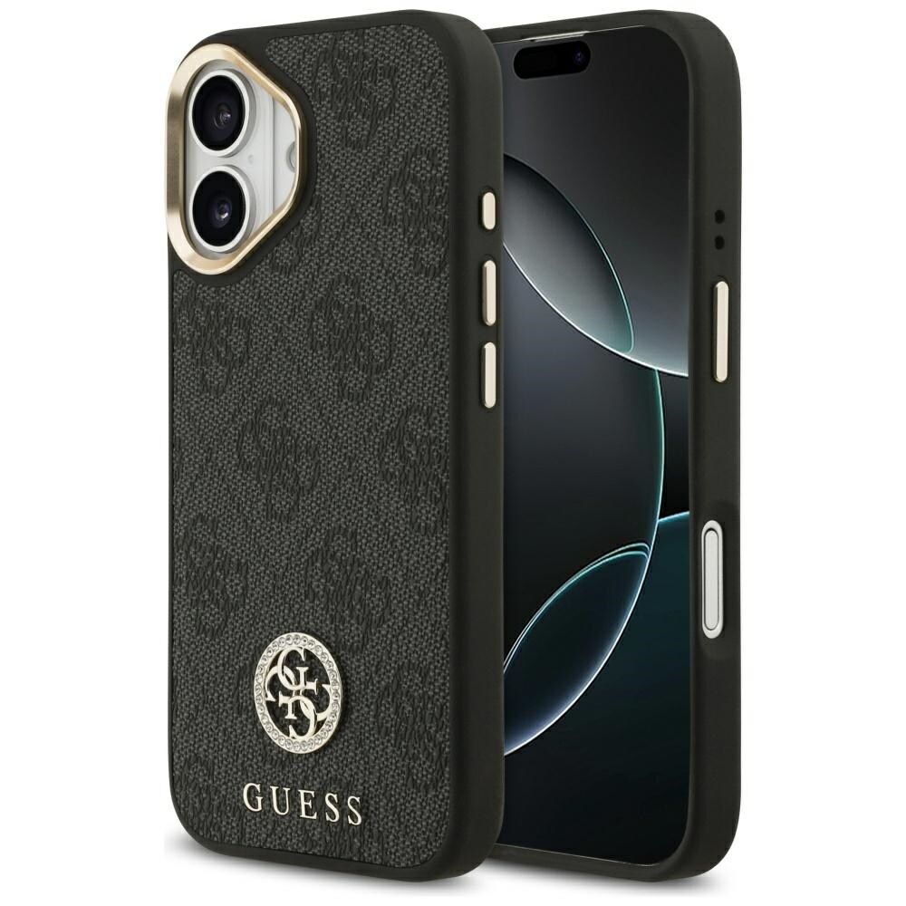 Guess 4G Strass Logo MagSafe-fodral för iPhone 17 - svart