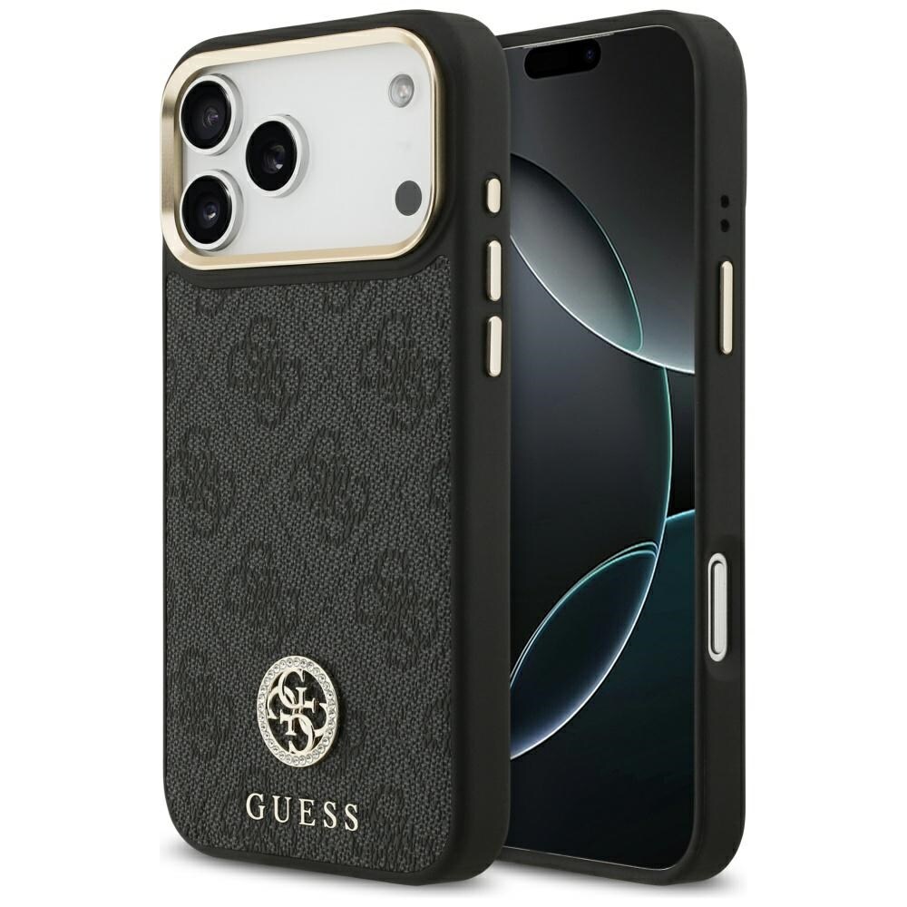 Guess 4G Strass Logo MagSafe-fodral för iPhone 17 Pro Max - Svart