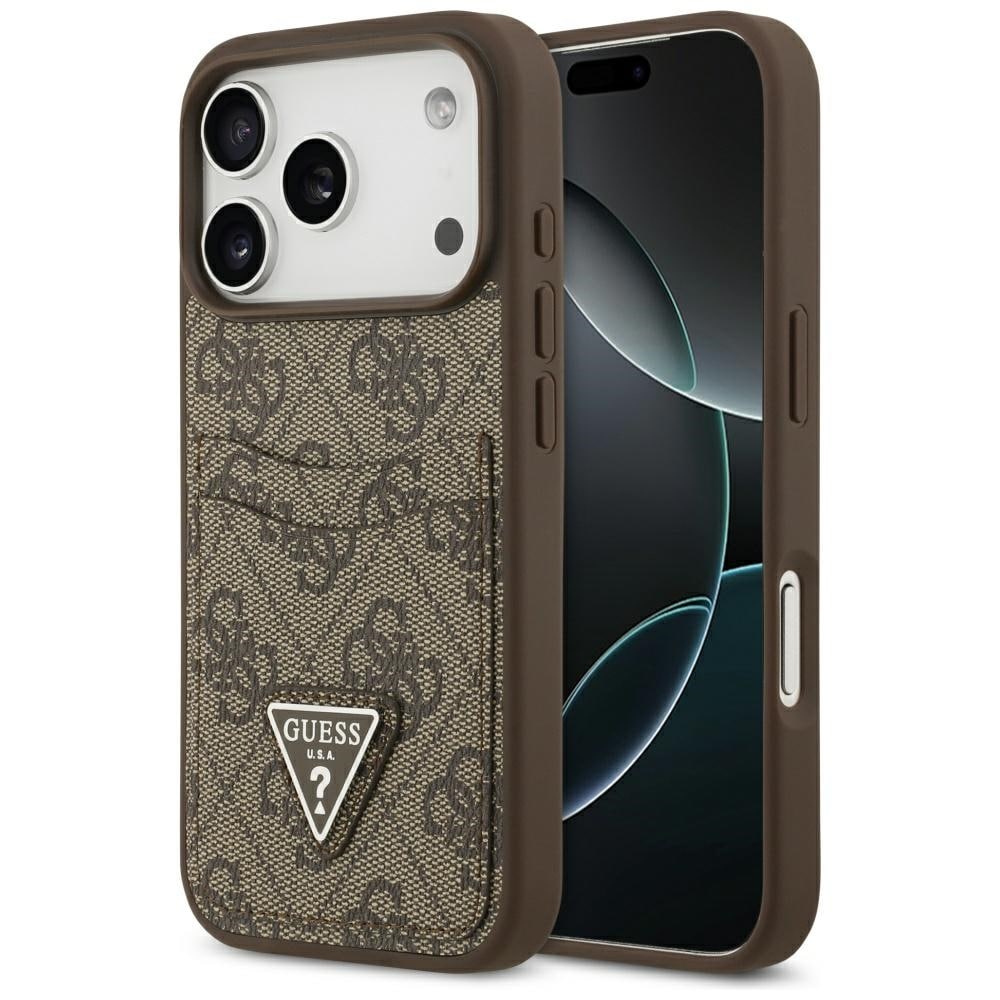 Guess 4G Nauble Card Triangle Fodral för iPhone 17 Pro - Brun