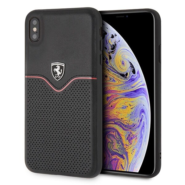 Ferrari Hardcase FEOVEHCI65BK iPhone Xs Max svart/svart Off Track Victory