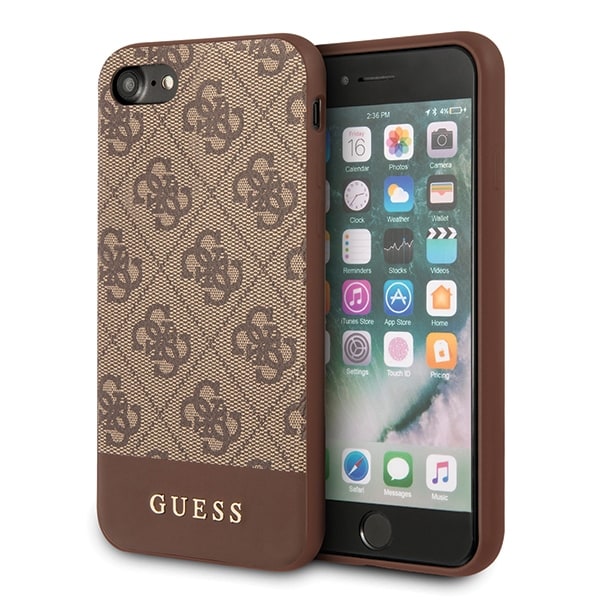 Guess 4G Stripe Collection fodral för iPhone 7 / 8 / SE 2020 / SE 2022 - brun