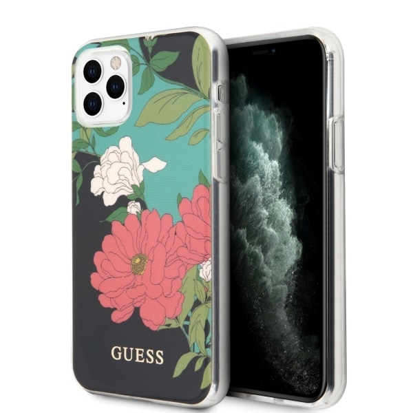 Guess GUHCN65IMLFL01 iPhone 11 Pro Max svart/svart N°1 Flower Collection