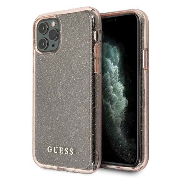 Guess GUHCN65PCGLPI iPhone 11 Pro Max rosa/rosa hårt fodral Glitter
