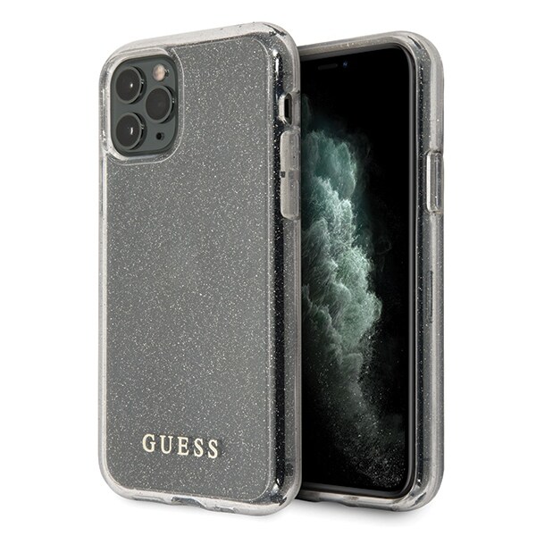 Guess GUHCN65PCGLSI iPhone 11 Pro Max silver/silver hårt fodral Glitter