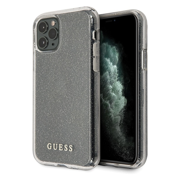 Guess GUHCN58PCGLSI iPhone 11 Pro silver/silver hårt fodral Glitter