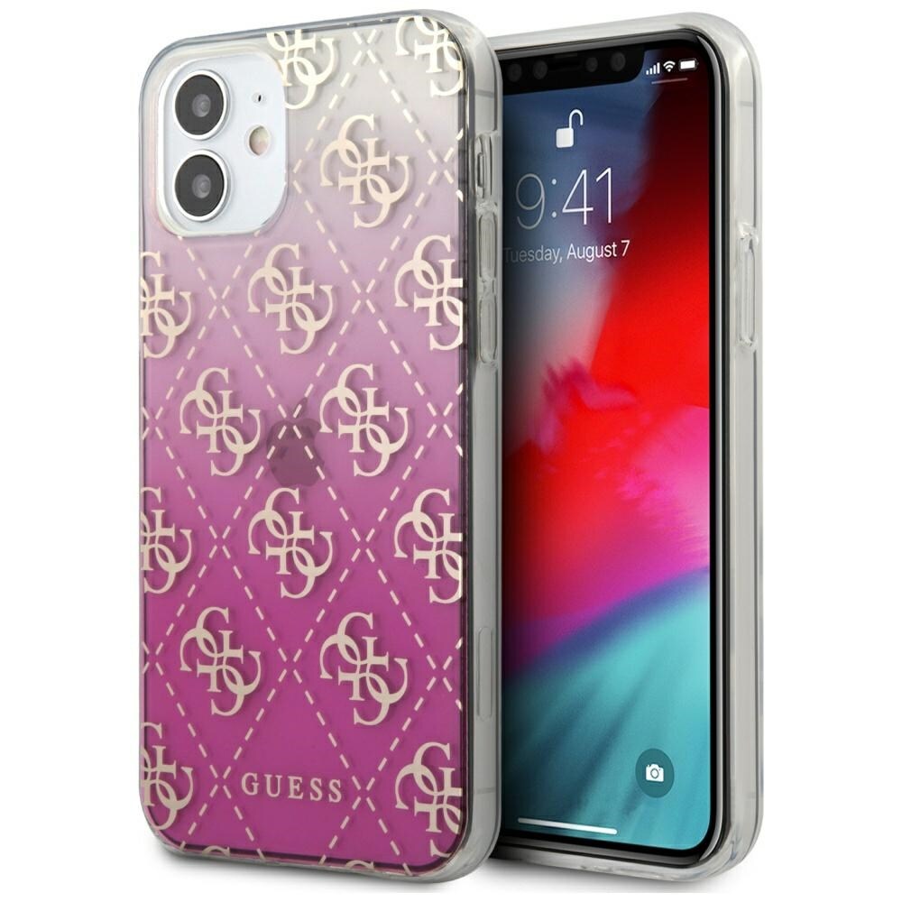 Guess GUHCP12SPCU4GGPI iPhone 12 mini 5,4" rosa/rosa hårda fodral 4G Gradient