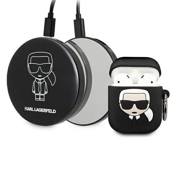 Karl Lagerfeld Ikonik Fodral för AirPods + Powerbank - Svart