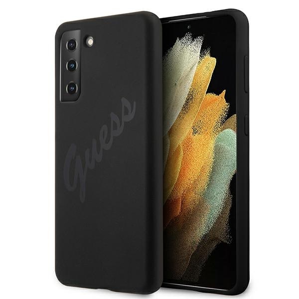 Guess GUHCS21MLSVSBK S21+ G996 svart/svart hårda fodral Script Vintage