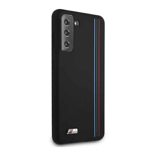 BMW Silicone Stripes M Collection-etui til Samsung Galaxy S21+ - Sort