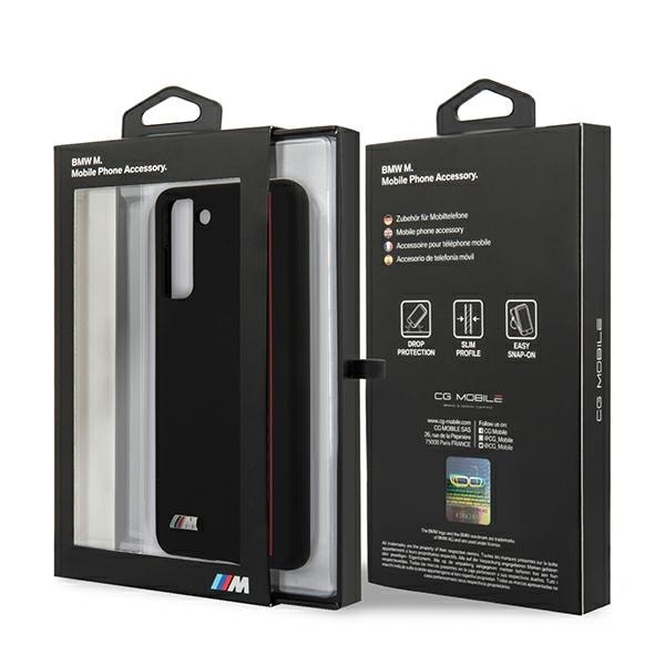 BMW Silicone Stripes M Collection-etui til Samsung Galaxy S21+ - Sort
