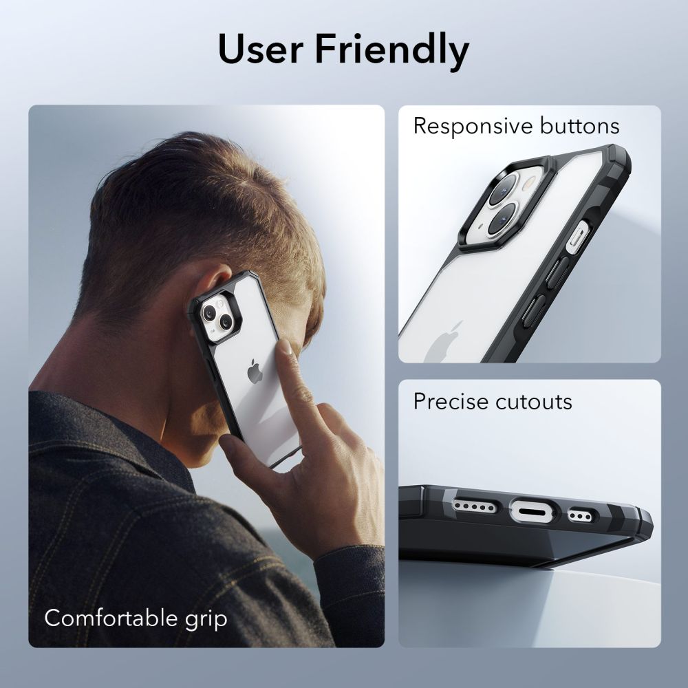 ESR Air Armor-etui til iPhone 14 Plus - klar sort