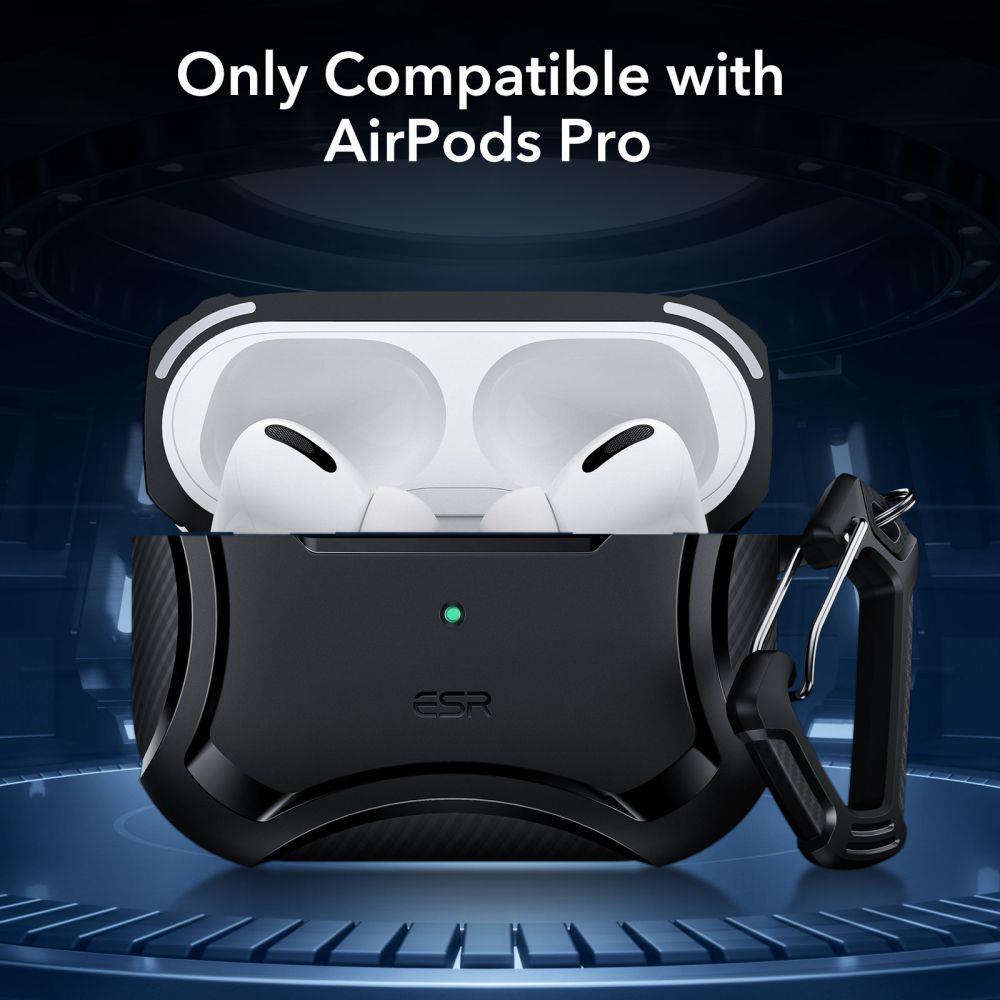 ESR Cyber Armor Halolock-fodral med MagSafe för Apple AirPods Pro 1/2 - Svart