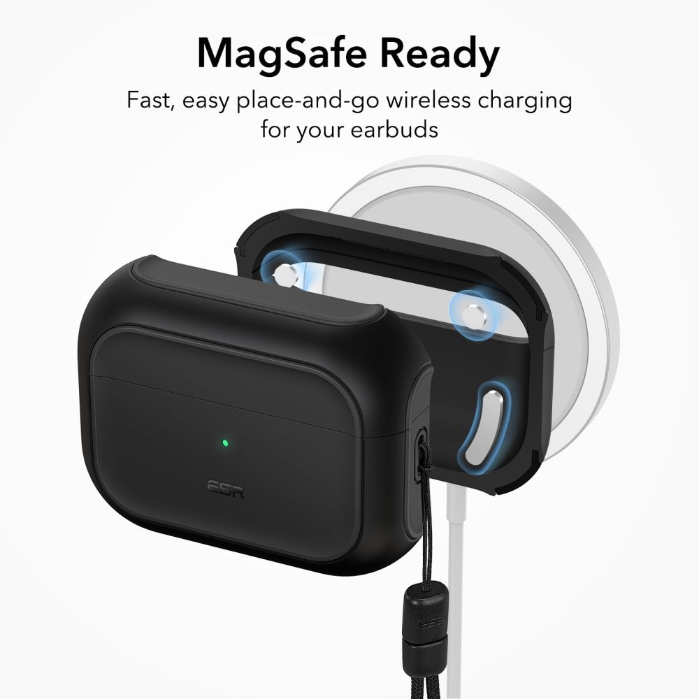 ESR Orbit Halolock med MagSafe til Apple AirPods Pro 1 / 2 - sort