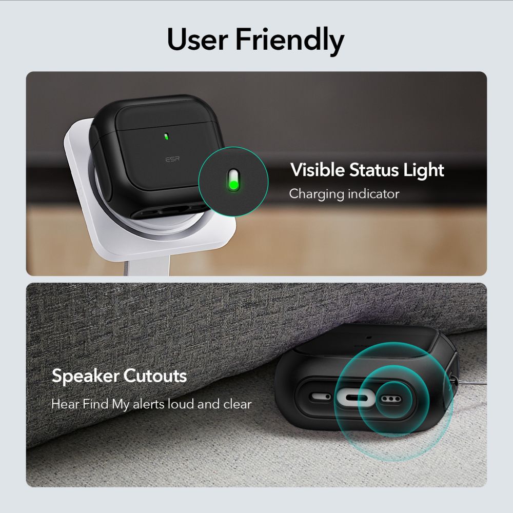 ESR Orbit Halolock MagSafe-etui til Apple AirPods 4 - sort