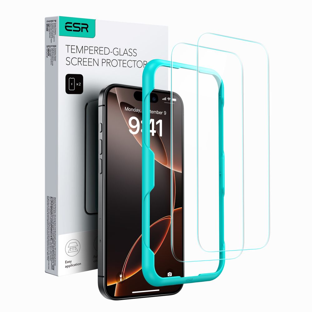 ESR härdat glas 2-PACK för iPhone 16 Pro Max - transparent