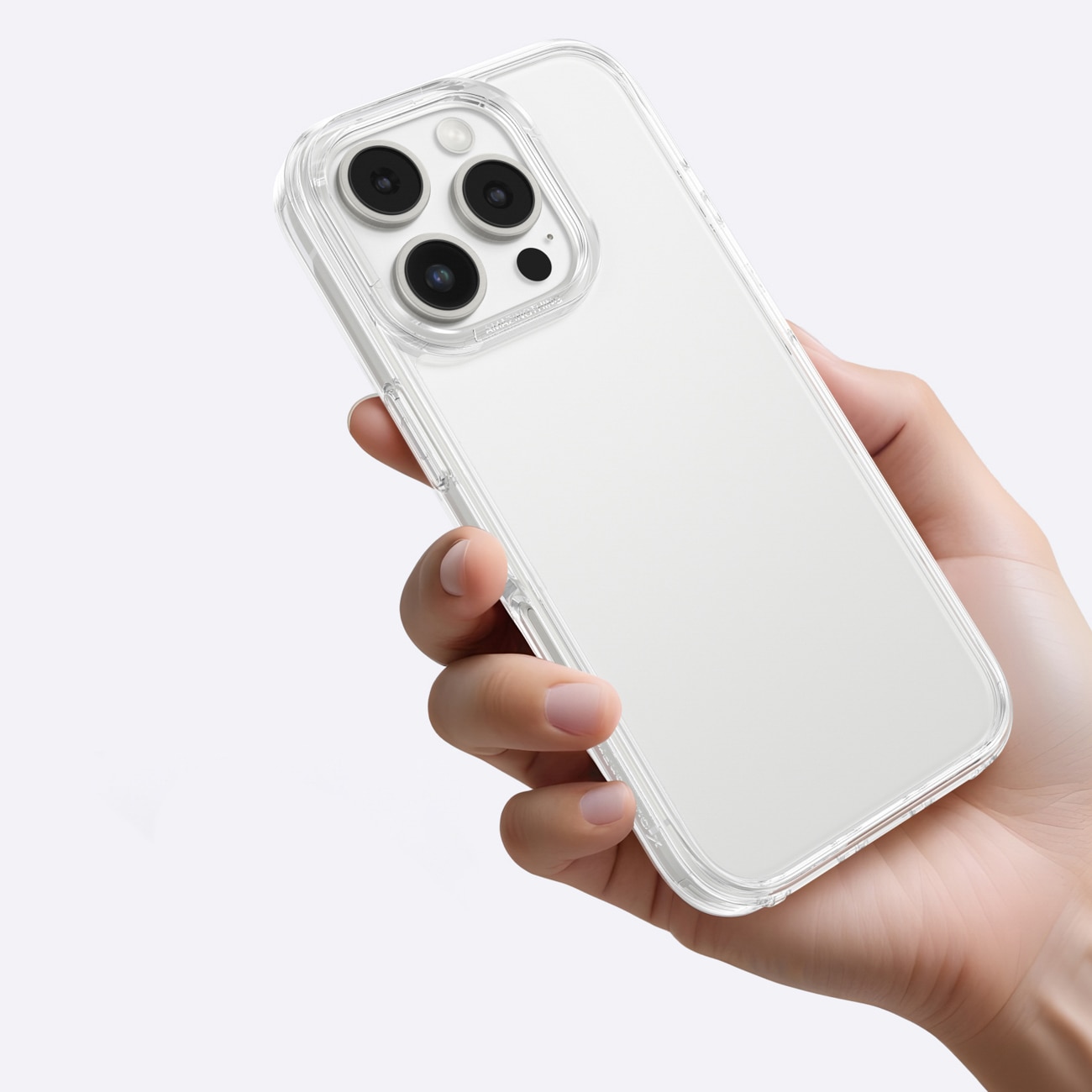 AmazingThing minimalt etui til iPhone 16 Pro Max silikoneetui - gennemsigtigt