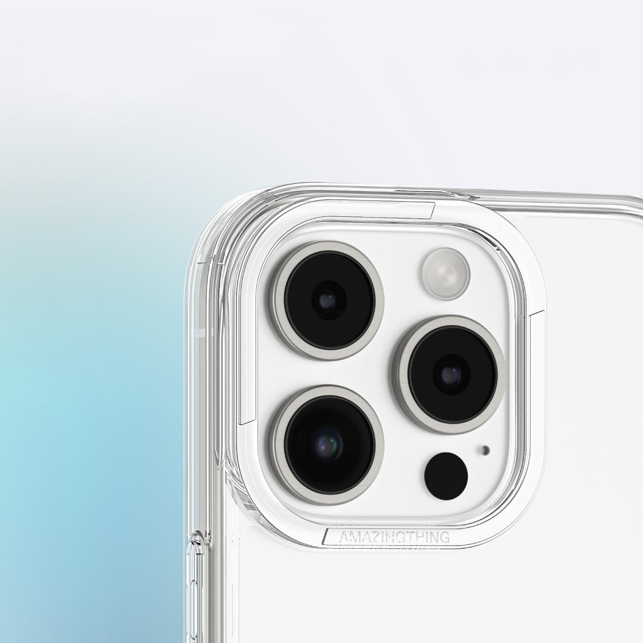 AmazingThing minimalt etui til iPhone 16 Pro Max silikoneetui - gennemsigtigt