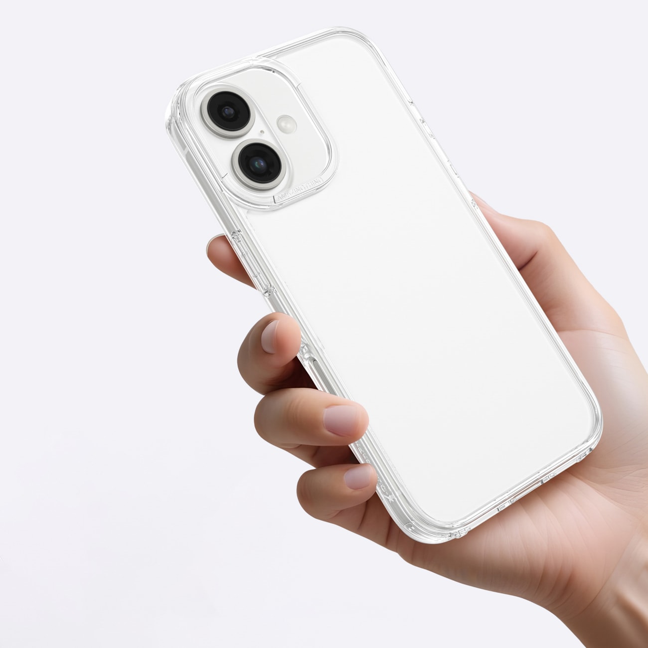 AmazingThing Minimal Case til iPhone 16 Plus Silikoneetui - Transparent