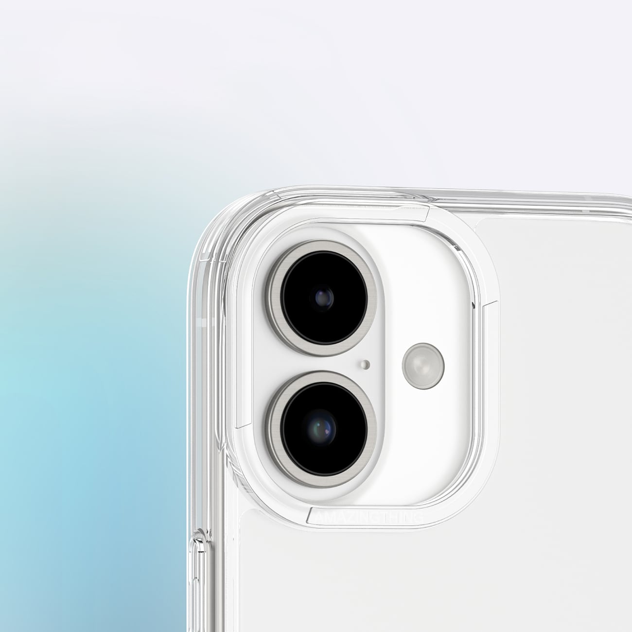 AmazingThing Minimal Case til iPhone 16 Plus Silikoneetui - Transparent