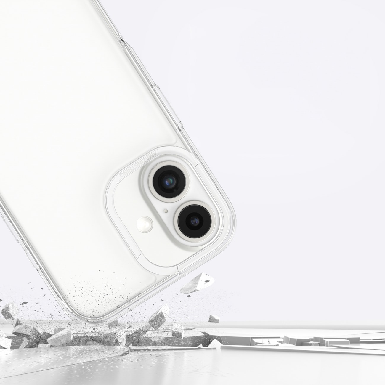 AmazingThing Minimal Case til iPhone 16 Plus Silikoneetui - Transparent