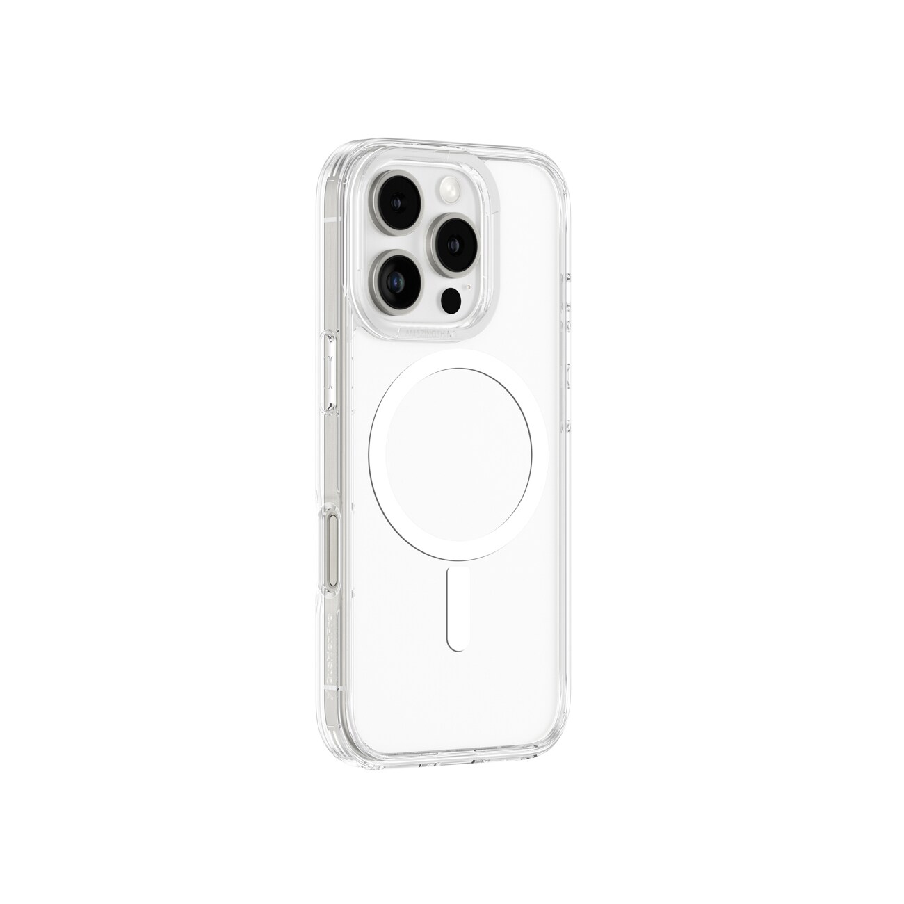 AmazingThing Minimalt Mag-fodral med magnetisk ring för iPhone 16 Pro - Transparent