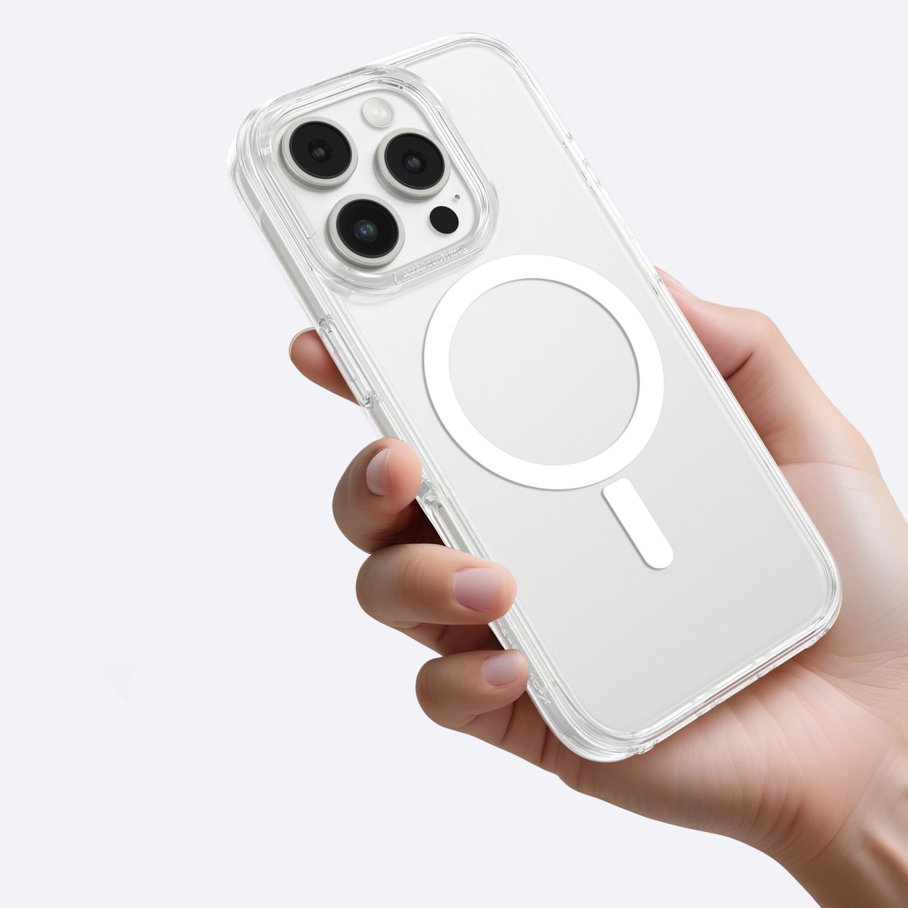AmazingThing Minimalt Mag-fodral med magnetisk ring för iPhone 16 Pro - Transparent