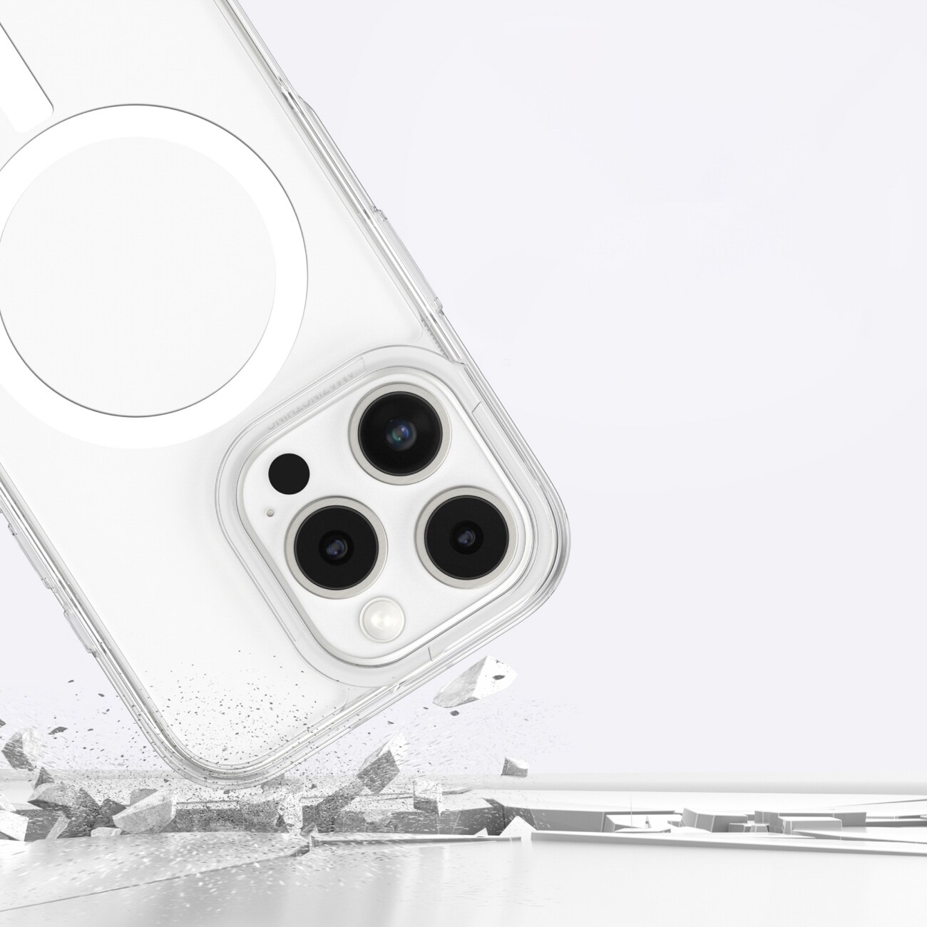 AmazingThing Minimalt Mag-fodral med magnetisk ring för iPhone 16 Pro - Transparent