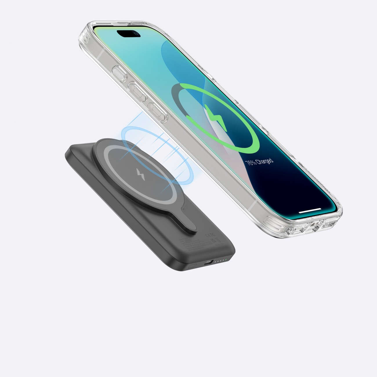 AmazingThing Minimalt Mag-fodral med magnetisk ring för iPhone 16 Pro - Transparent