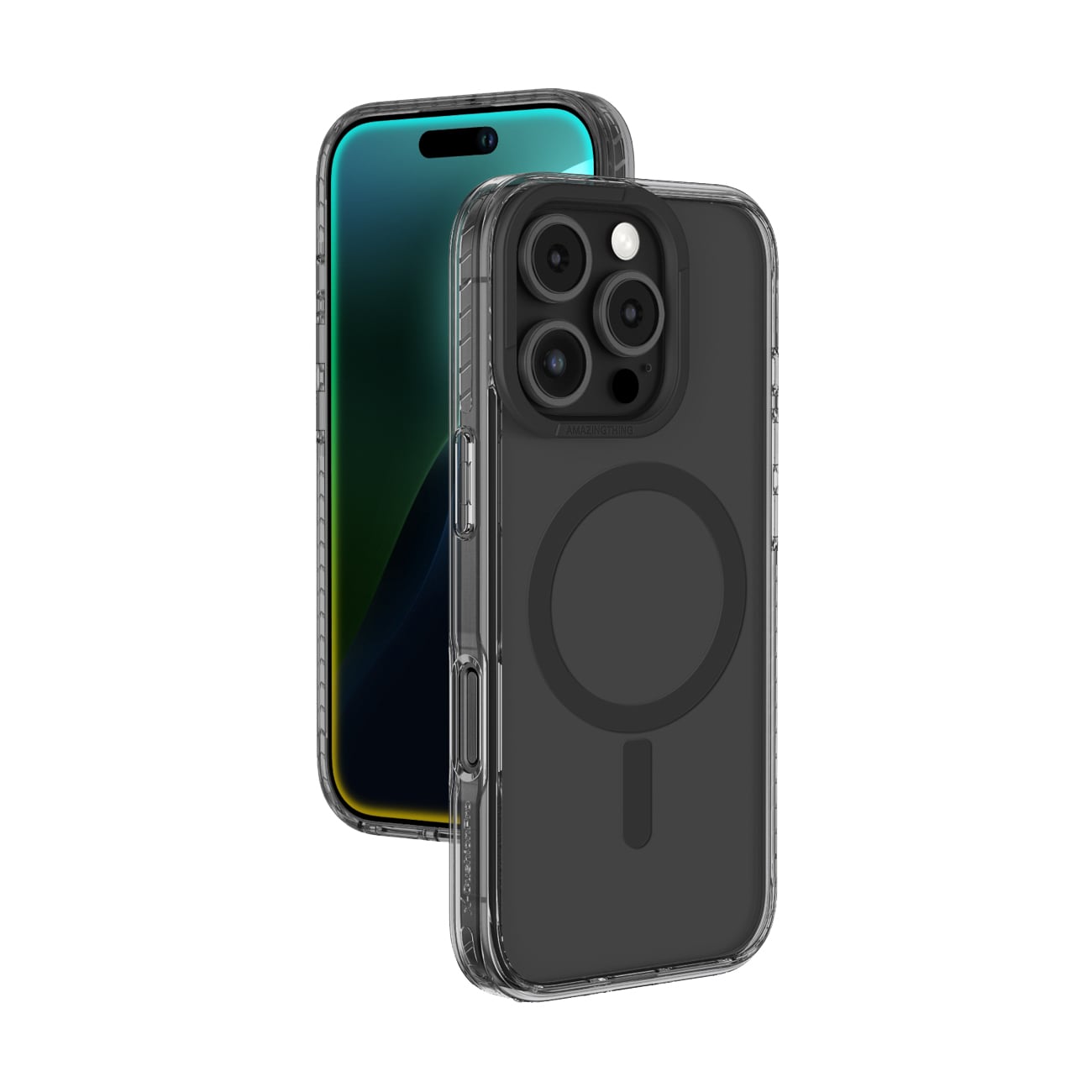 AmazingThing Titan Pro Mag Fodral med magnetisk ring för iPhone 16 Pro Max - Svart