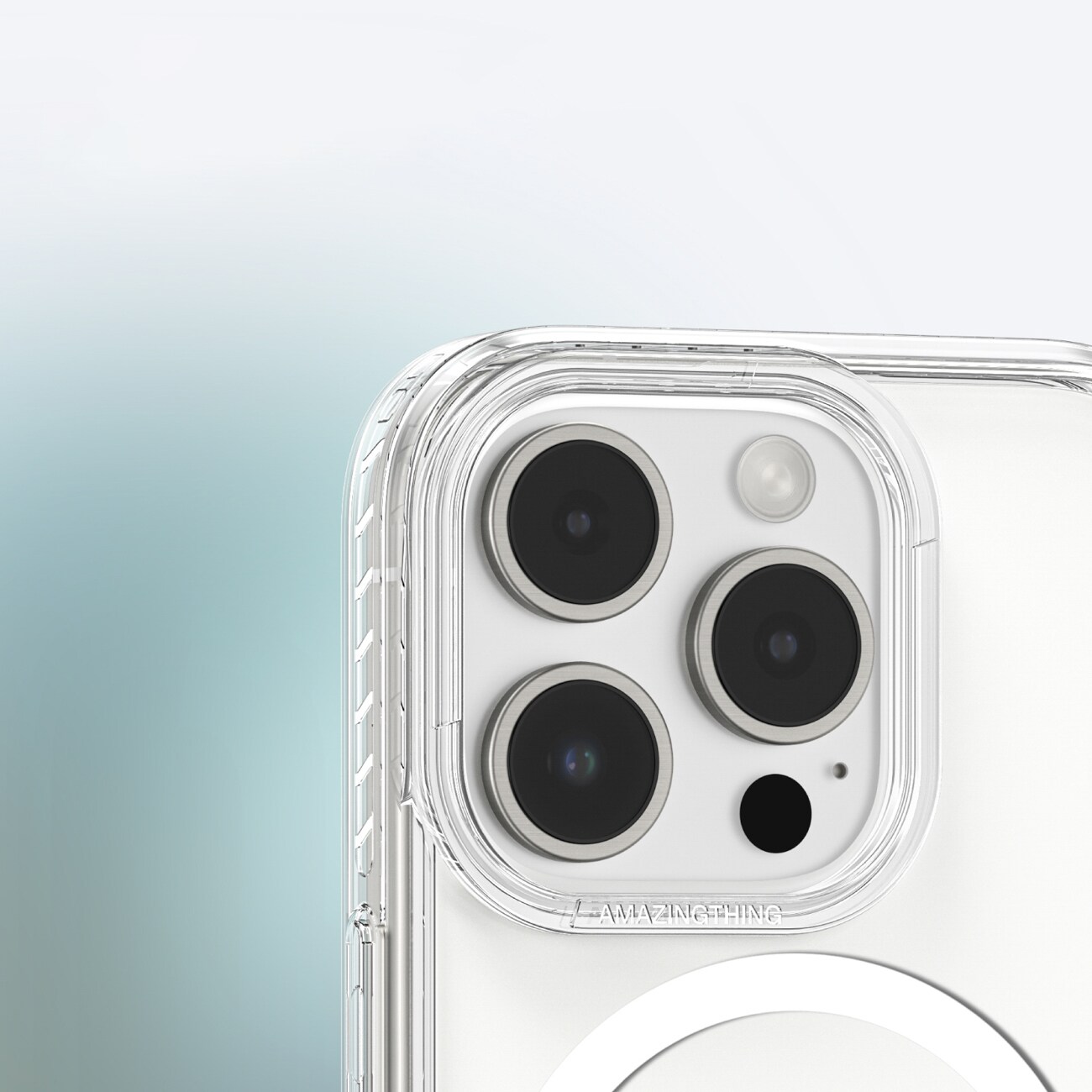 AmazingThing Titan Pro Mag Fodral med magnetisk ring för iPhone 16 Pro - Transparent