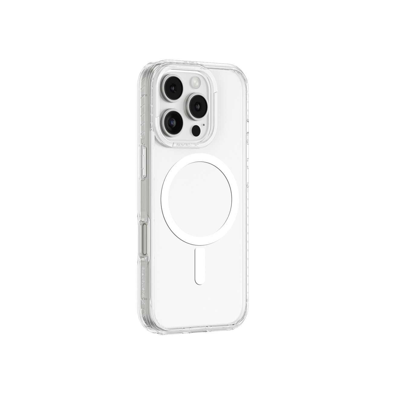 AmazingThing Titan Pro Mag Fodral med magnetisk ring för iPhone 16 Pro - Transparent