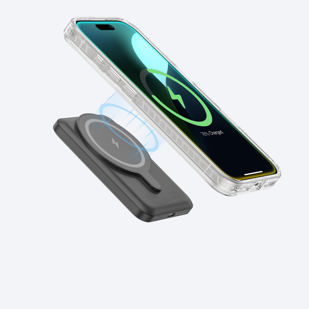 AmazingThing Titan Pro Mag Fodral med magnetisk ring för iPhone 16 Pro - Transparent