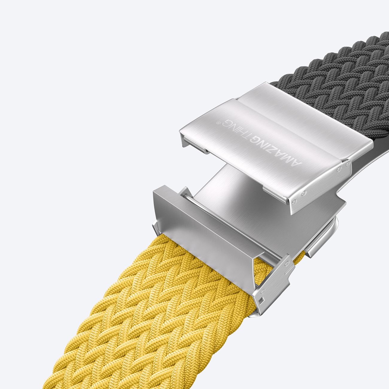 Set om 2 AmazingThing Blend-band för Apple-klocka 45/46/49 mm - gul-svart/svart