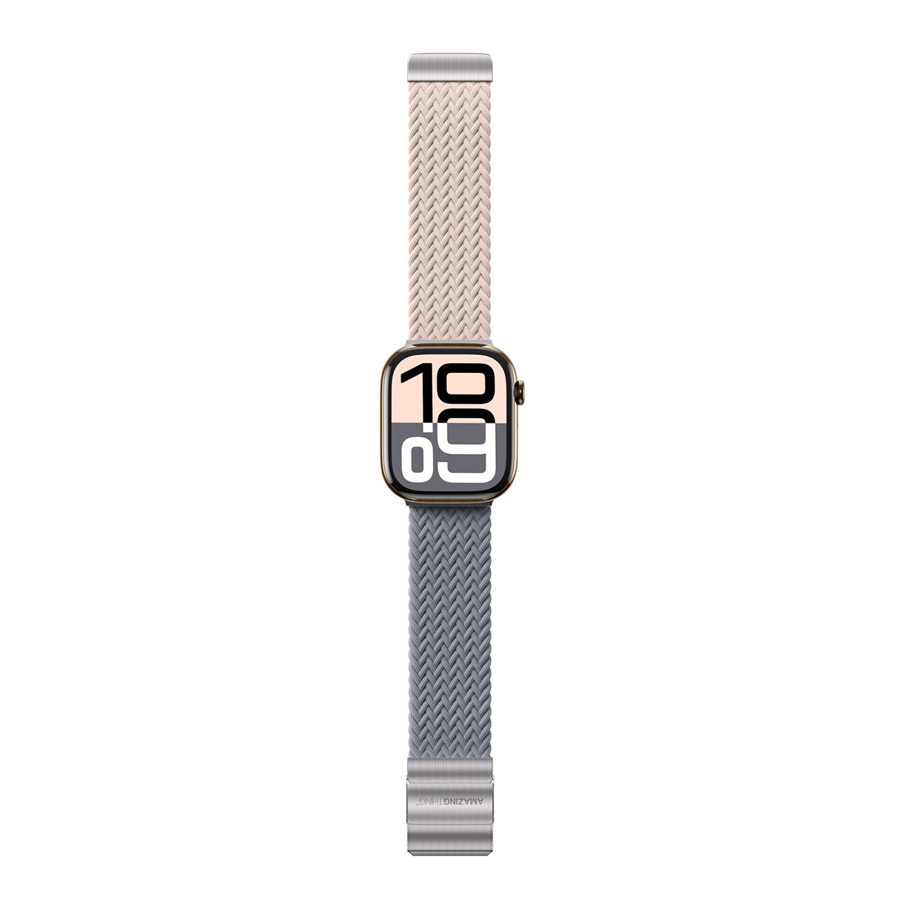 Set om 2 AmazingThing Blend-armband för Apple-klocka 45/46/49mm - Rosa-Grå/Rosa