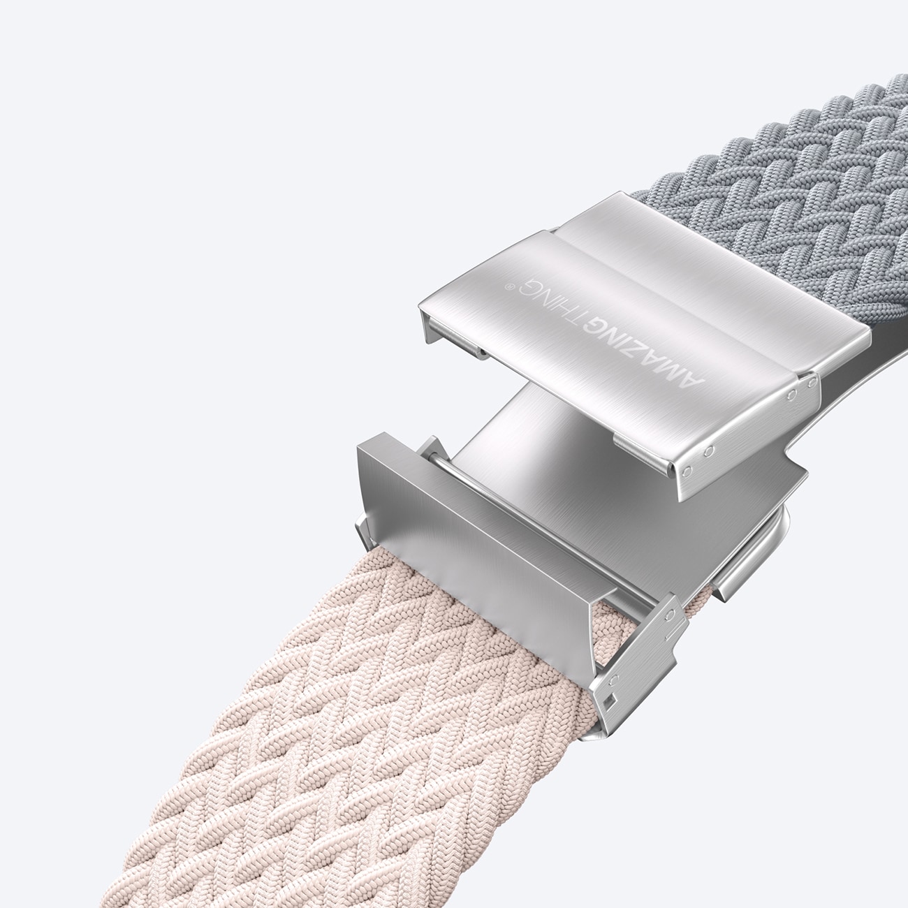 Set om 2 AmazingThing Blend-armband för Apple-klocka 45/46/49mm - Rosa-Grå/Rosa