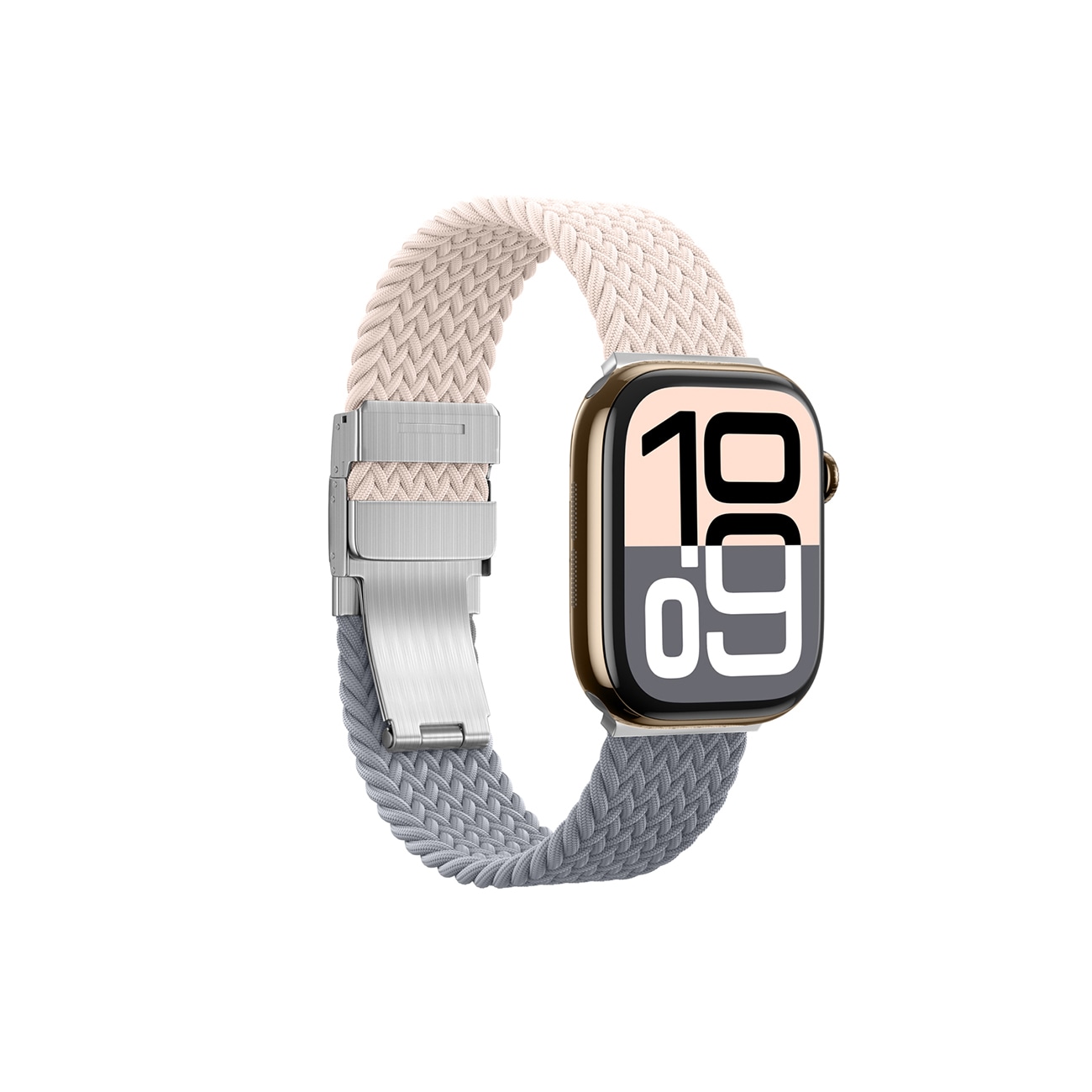 Set om 2 AmazingThing Blend-armband för Apple-klocka 45/46/49mm - Rosa-Grå/Rosa
