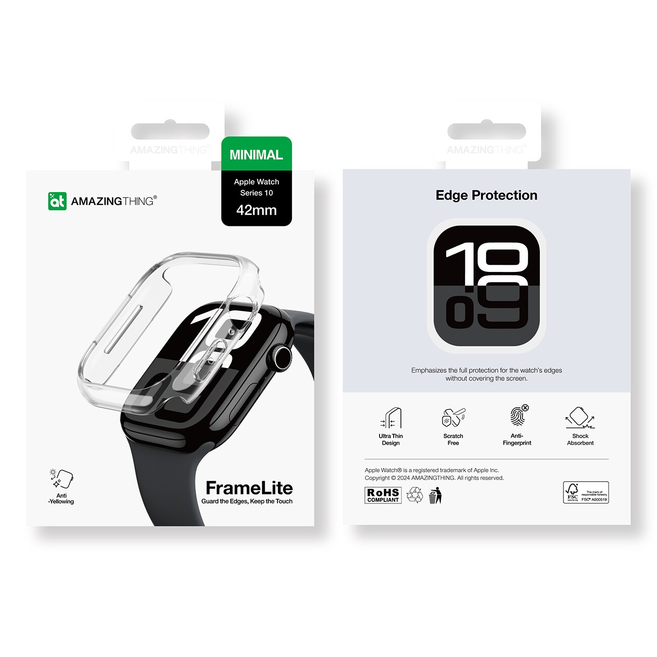 AmazingThing Minimalt fodral för Apple Watch 42mm - Klar
