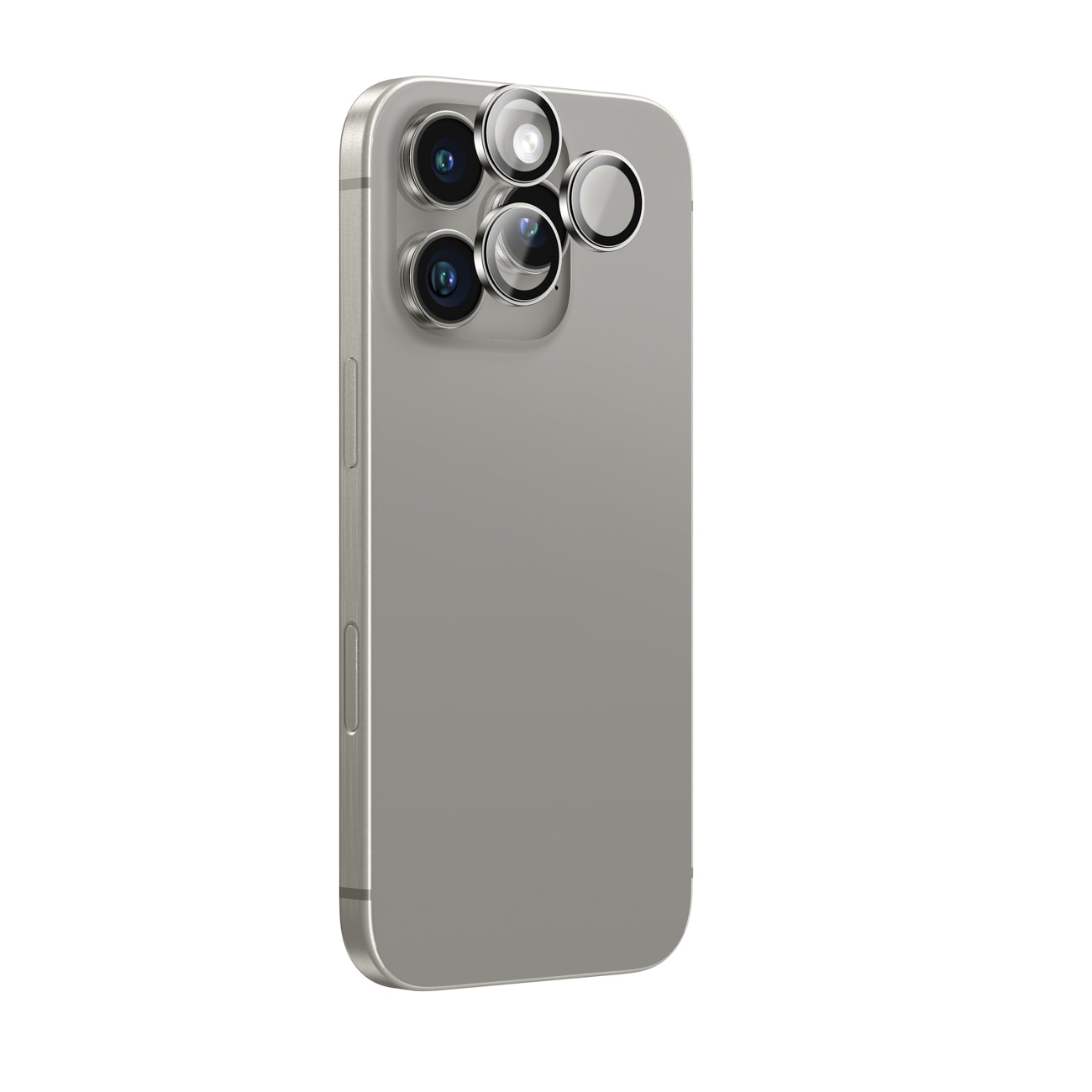 AmazingThing AR aluminium 3 linsglas med kameralinsram för iPhone 16 Pro / 16 Pro Max - Grå