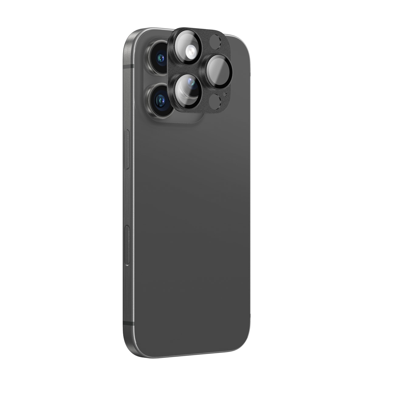 AmazingThing Aviation-Grade Alloy härdat glaslins för iPhone 16 Pro/Pro Max - svart