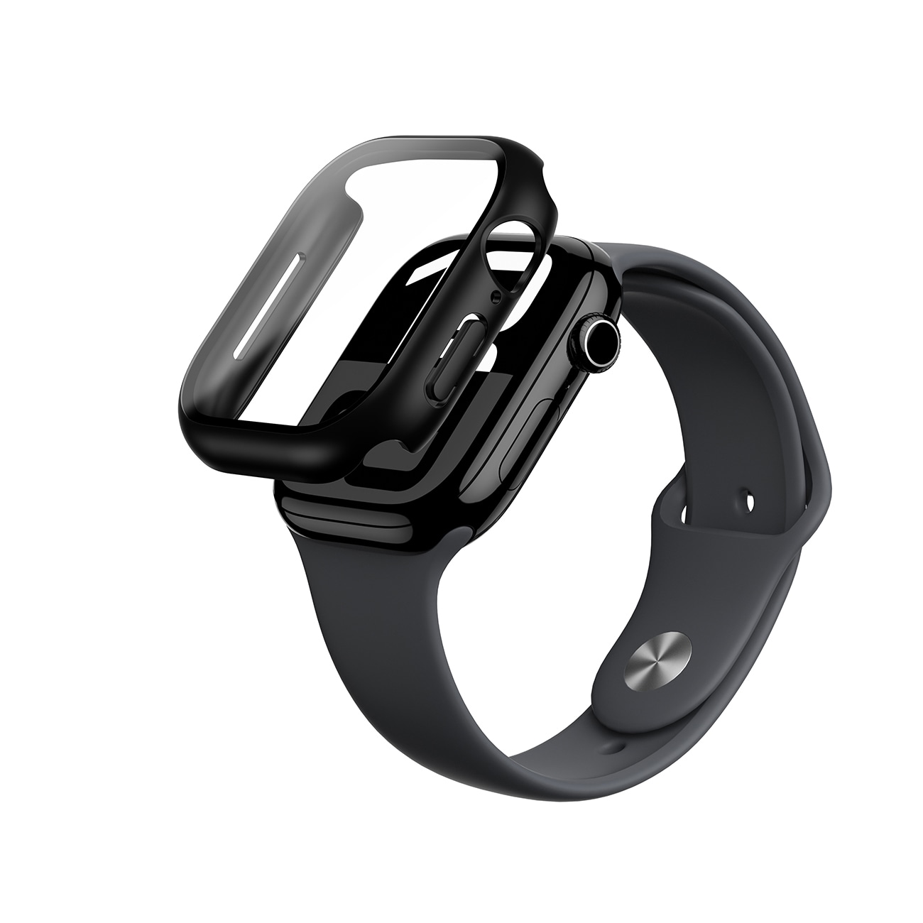 AmazingThing Radix glasfodral för Apple Watch 46mm - Svart